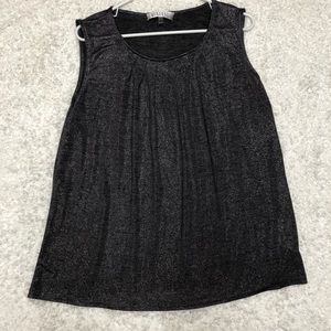 Kasper 1X nwot grey shimmering sleeveless top